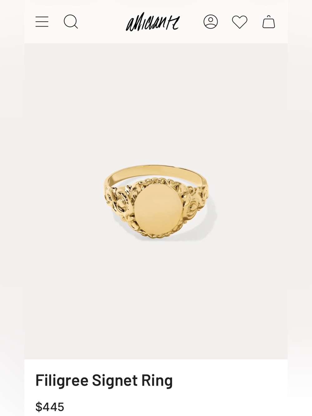 14k Gold Signet Ring
